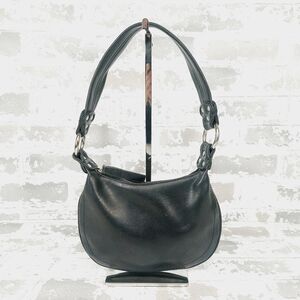 Nine West Black Faux Leather Zip Y2K Shoulder Bag 1016
